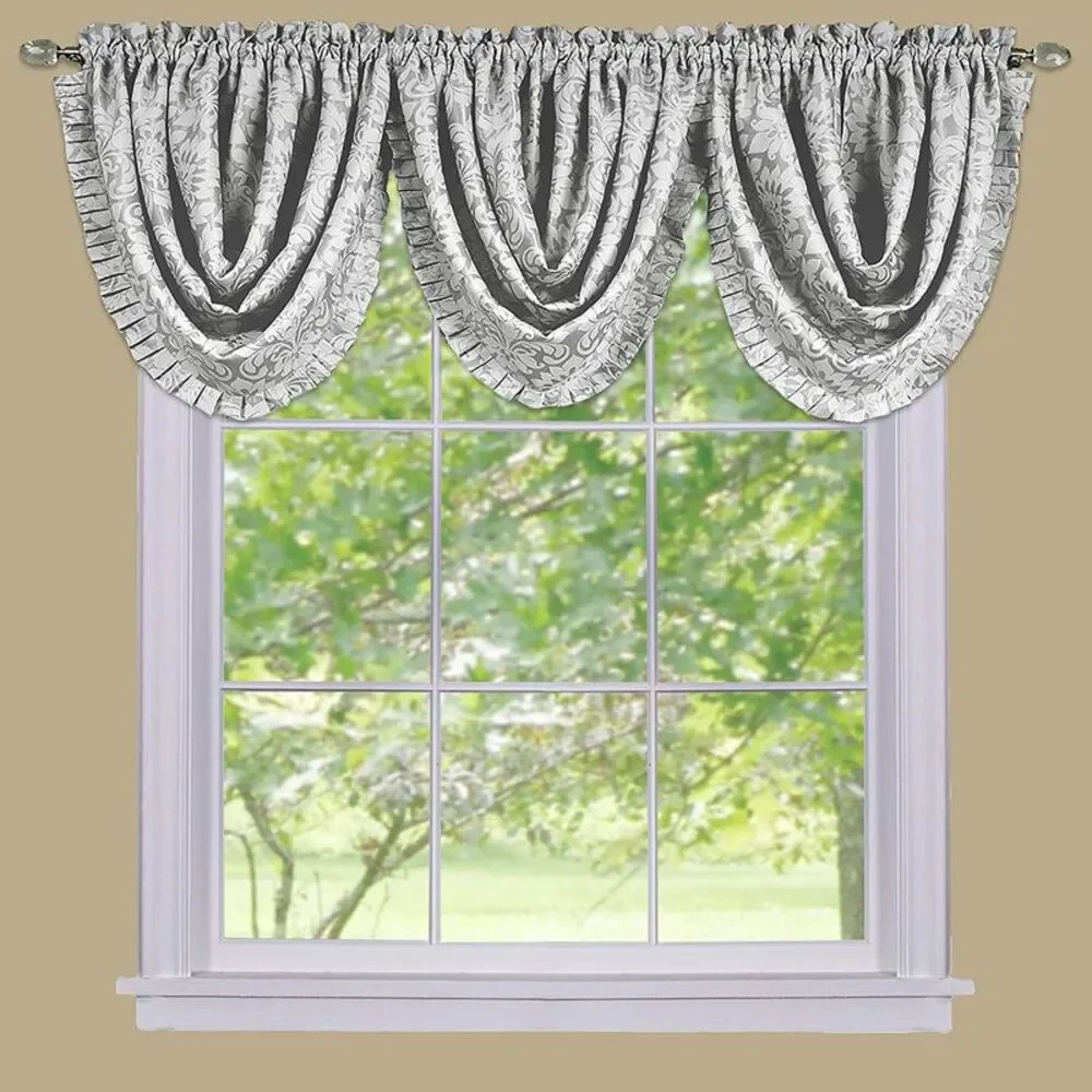 PowerSellerUSA Blackout Room Darkening Top Rod Pocket Window Curtain Valance,